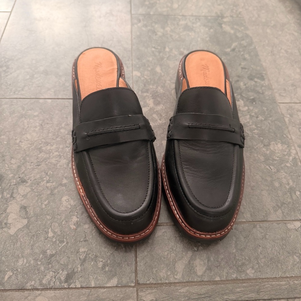 Madewell Black Leather Women's Loafers